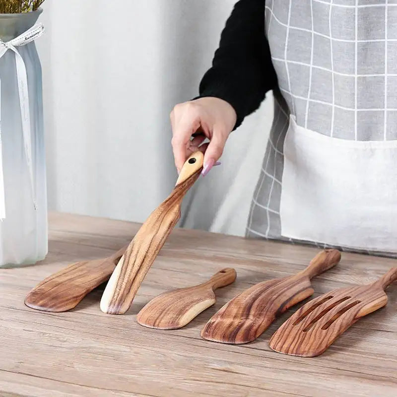 Acacia Wooden Spatula Kitchen Utensil Sets