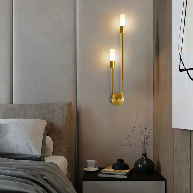 Nordic Brass Wall Lamp Bedroom