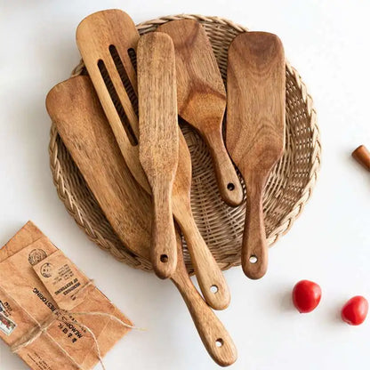 Acacia Wooden Spatula Kitchen Utensil Sets