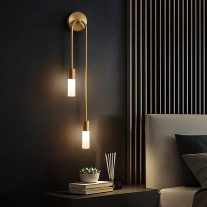 Nordic Brass Wall Lamp Bedroom