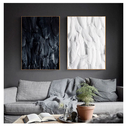 Nordic Black White And Golden Home Decor Canvas Prints