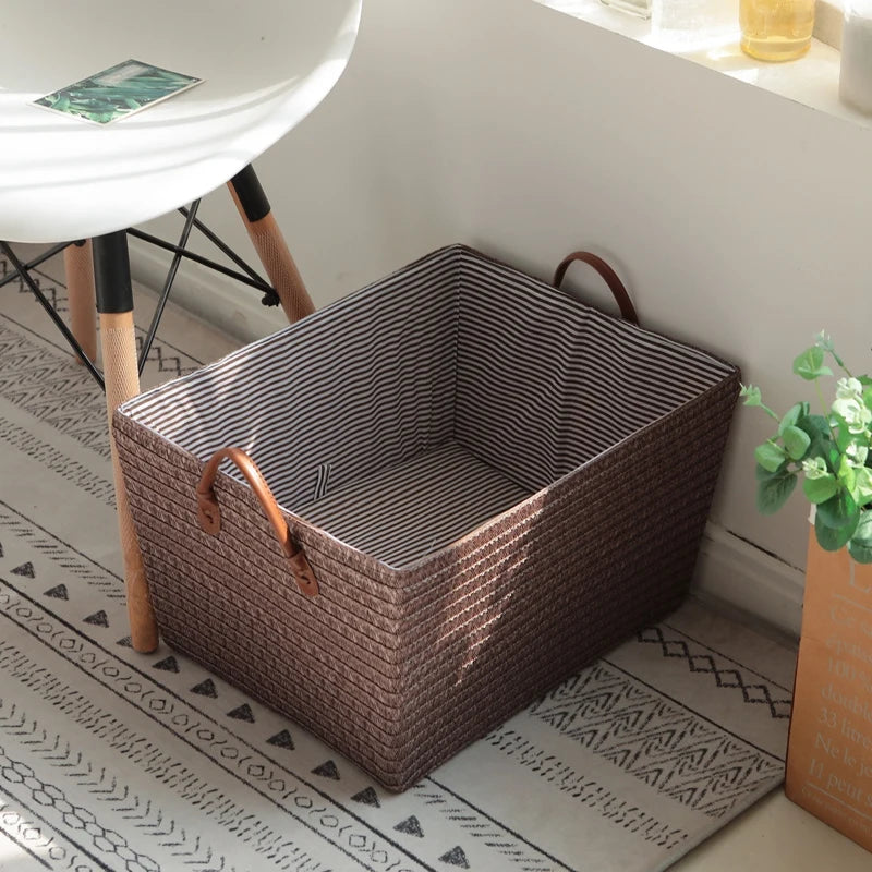 Laundry Organzier Handheld Woven Basket