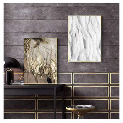 Nordic Black White And Golden Home Decor Canvas Prints