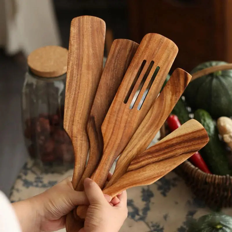 Acacia Wooden Spatula Kitchen Utensil Sets