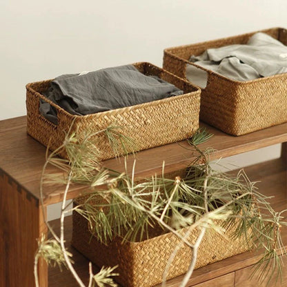 Zerolife Natural Large Woven Seagrass Basket