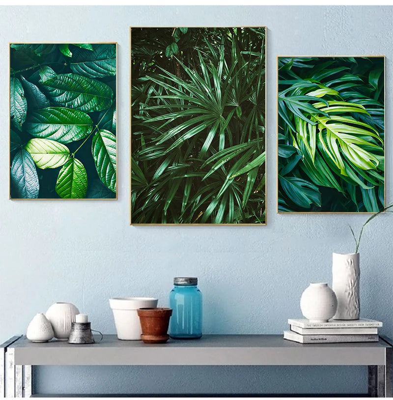 Nature Tropical Palm Leaf Monstera Posters