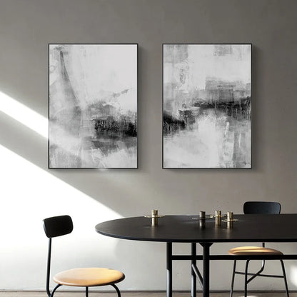 Abstract Minimalist Artwork Black and White Wall Art Poster