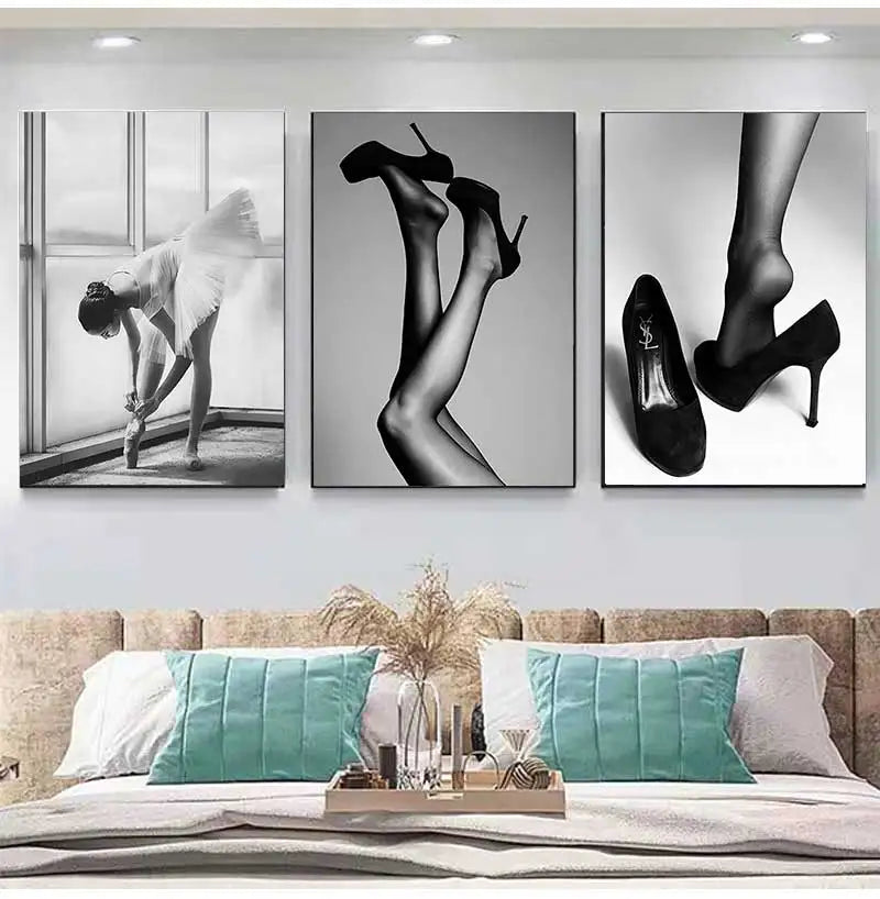 Nordic Sexy Fashion Black And White Poster