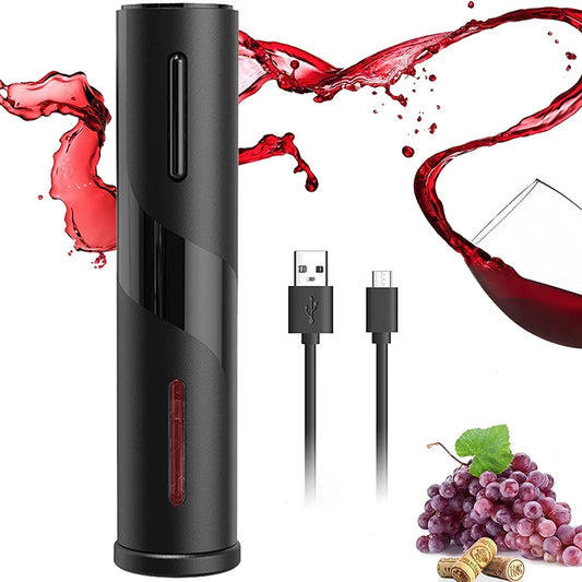 Rechargeable Wine Opener With Foil Cutter Automatic Corkscrew