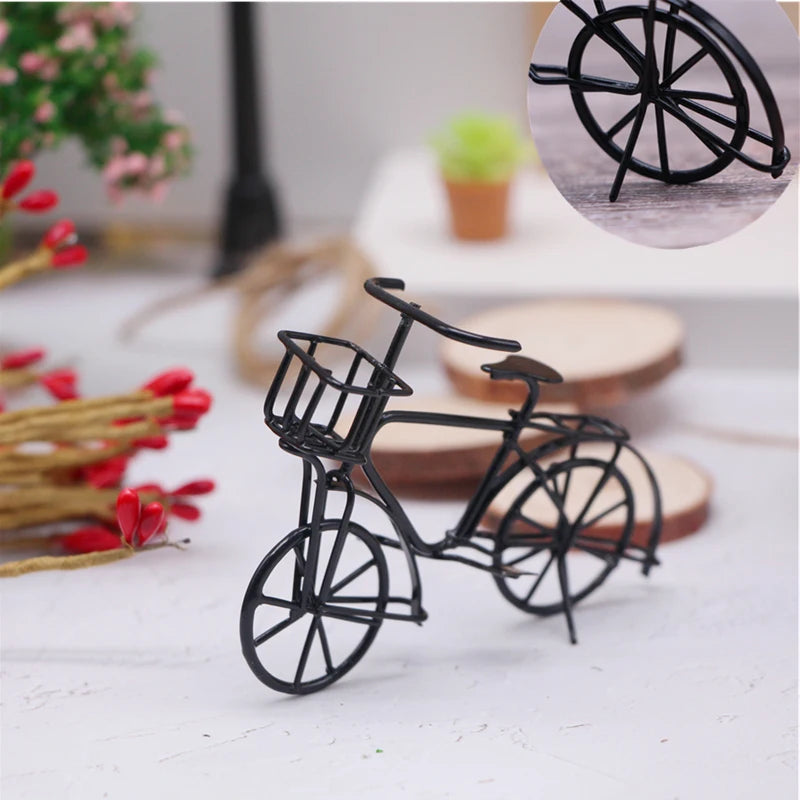 Miniature Vintage Iron Art Alloy Bicycle