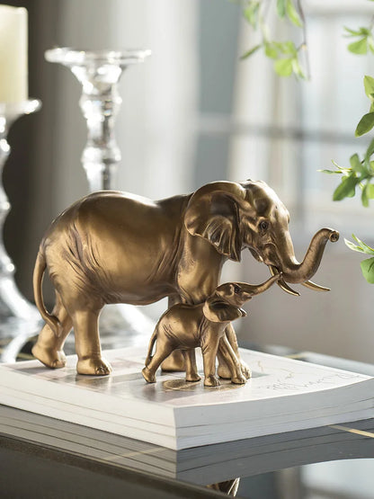 Gold Resin Crafts Simulated Animal Sculptures