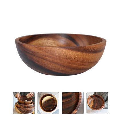 Kitchen Natural Wooden Fruit and Salad Bowl