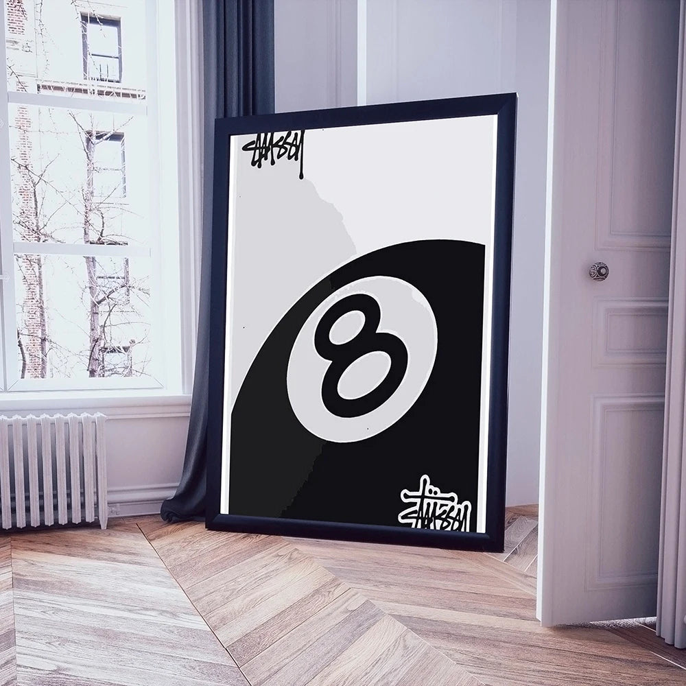 Creative Billiards Black And White Club Dice Posters