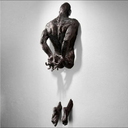 3D Through Wall Mounted Figure Sculptures