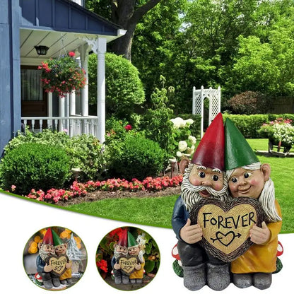 Funny Resin Couple Tomte Garden Figurines Ornaments