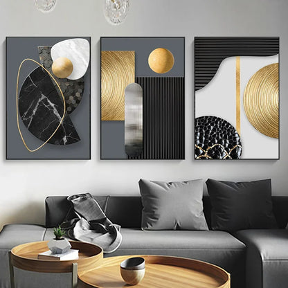 Modern Abstract Geometric Canvas Poster