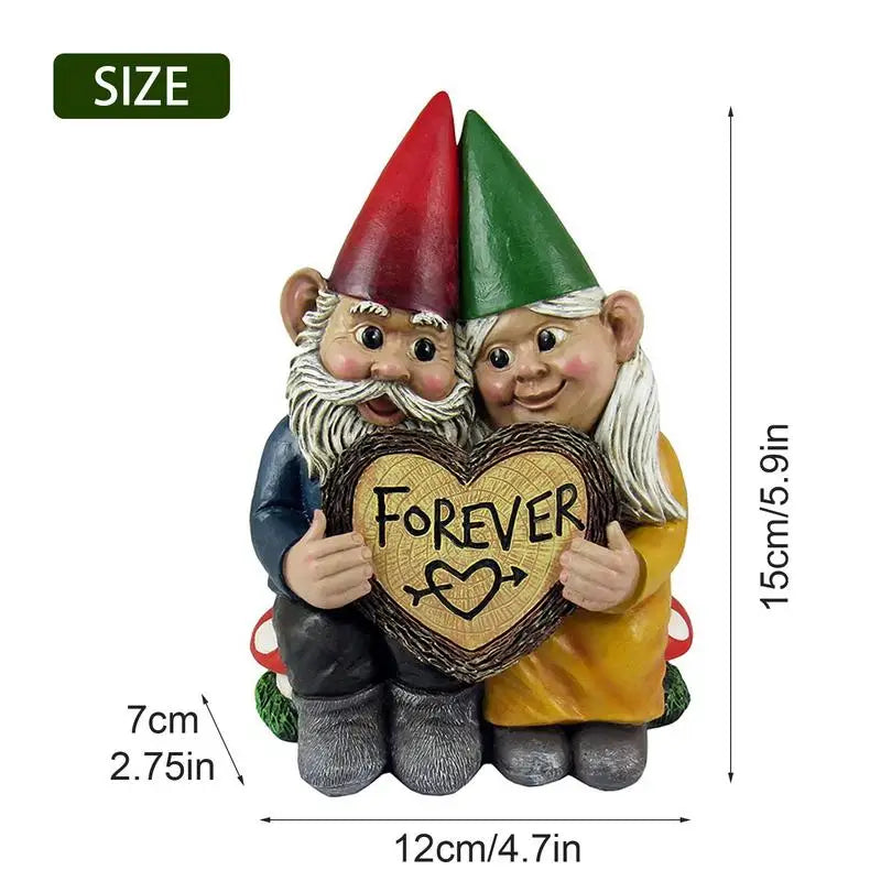 Funny Resin Couple Tomte Garden Figurines Ornaments