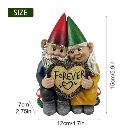 Funny Resin Couple Tomte Garden Figurines Ornaments