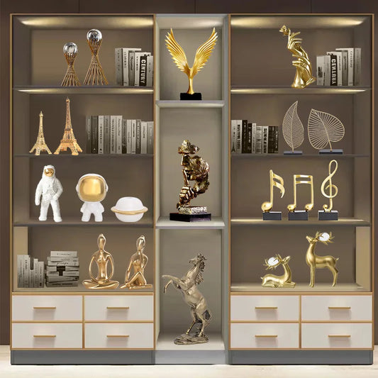 Gold Resin Statue Decor Accessories