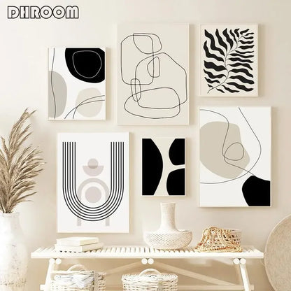 Abstract Bohemian Wall Art Poster Boho Canvas Paintings