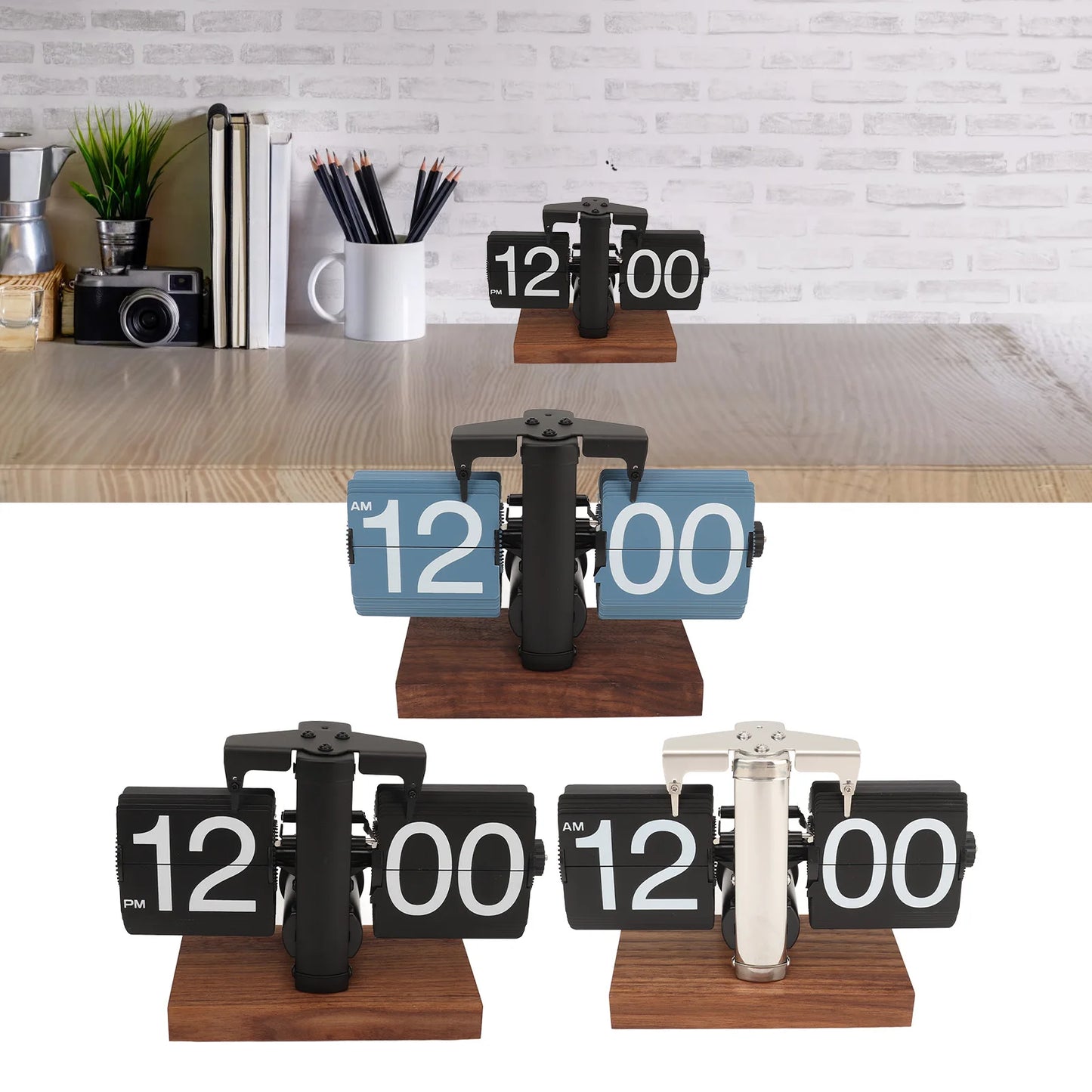 Digital Flip Down Clock Retro Automatic Turning