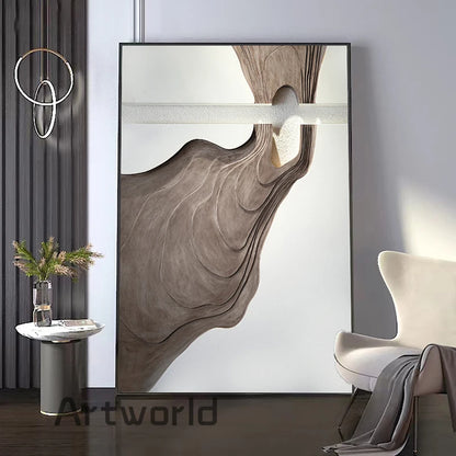 Abstract Art Wood Grain Nordic Wall Poster