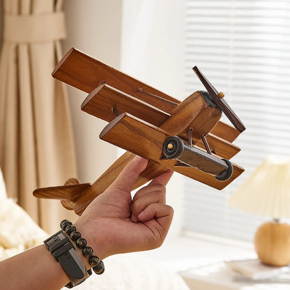 Nordic Interior Wooden Airplane Figurines