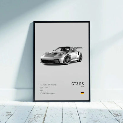 German Luxury Sports Cars Black and White Posters Prints