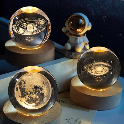 3D Globe Moon Crystal Balls