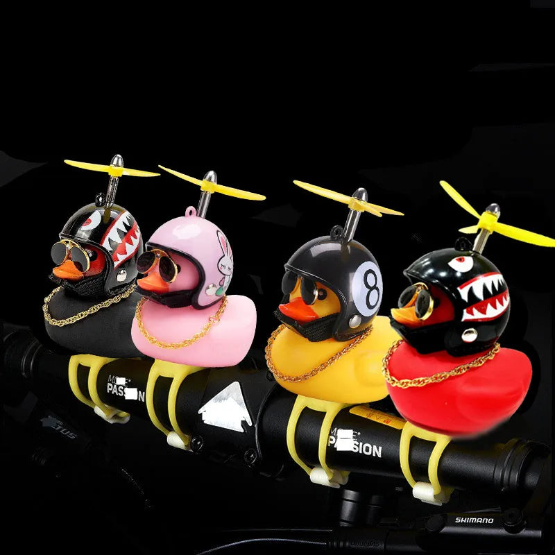 Car Ornaments Duck With Helmet Broken Wind Pendant