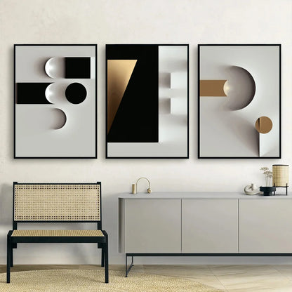 Abstract Luxury Geometric Lines Poster M