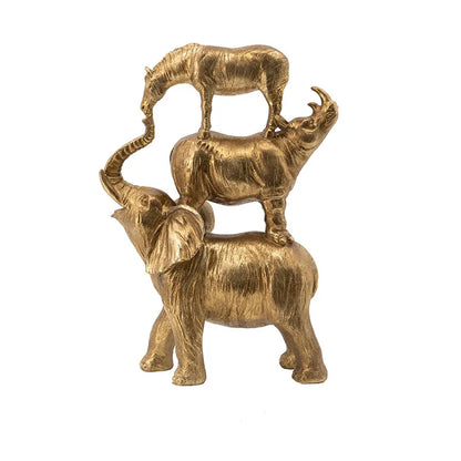 Gold Resin Crafts Simulated Animal Sculptures