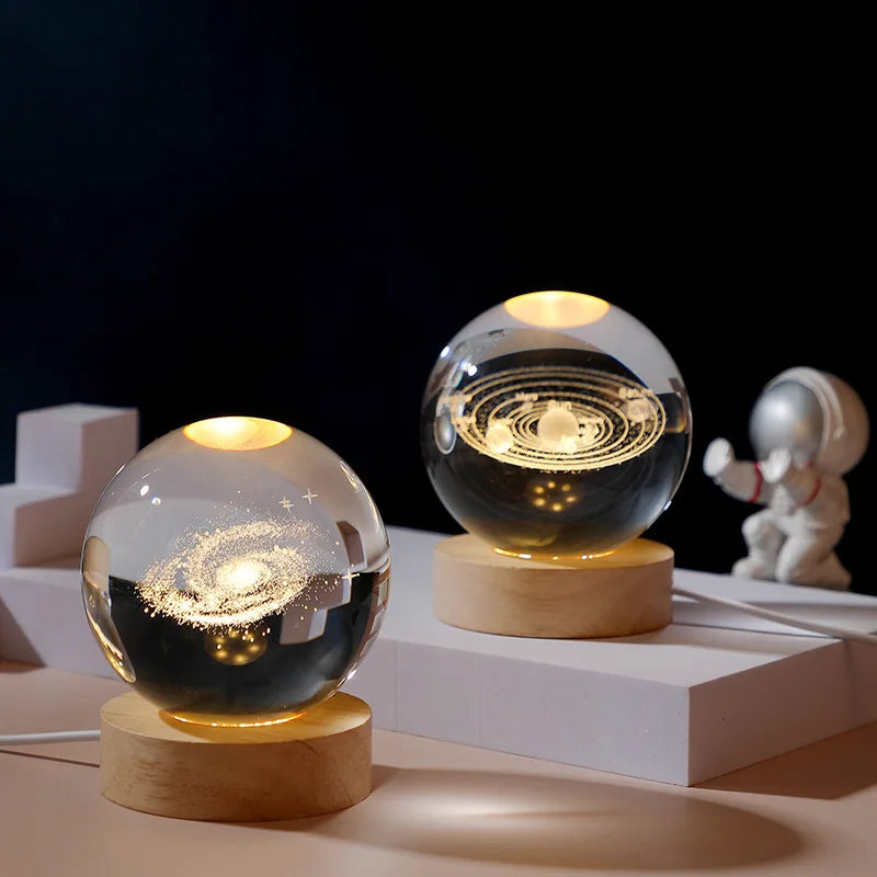 3D Globe Moon Crystal Balls