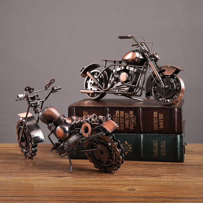 Retro Iron Art Motorcycle Model Ornaments