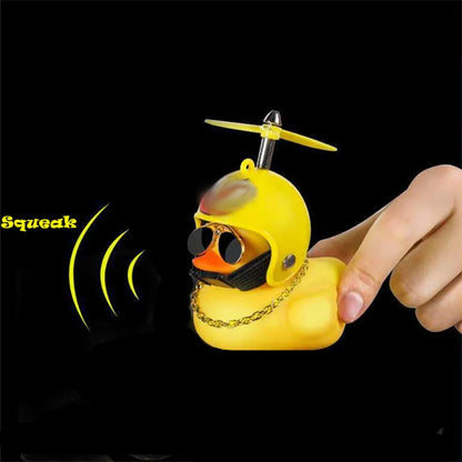 Car Ornaments Duck With Helmet Broken Wind Pendant