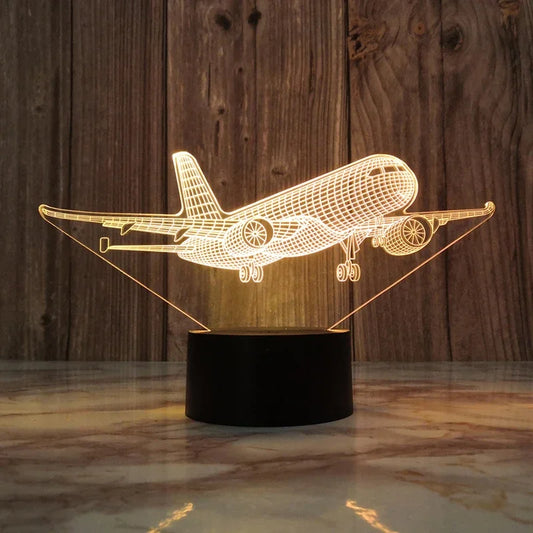 3D Led Creative Aircraft Nightlight Aviation