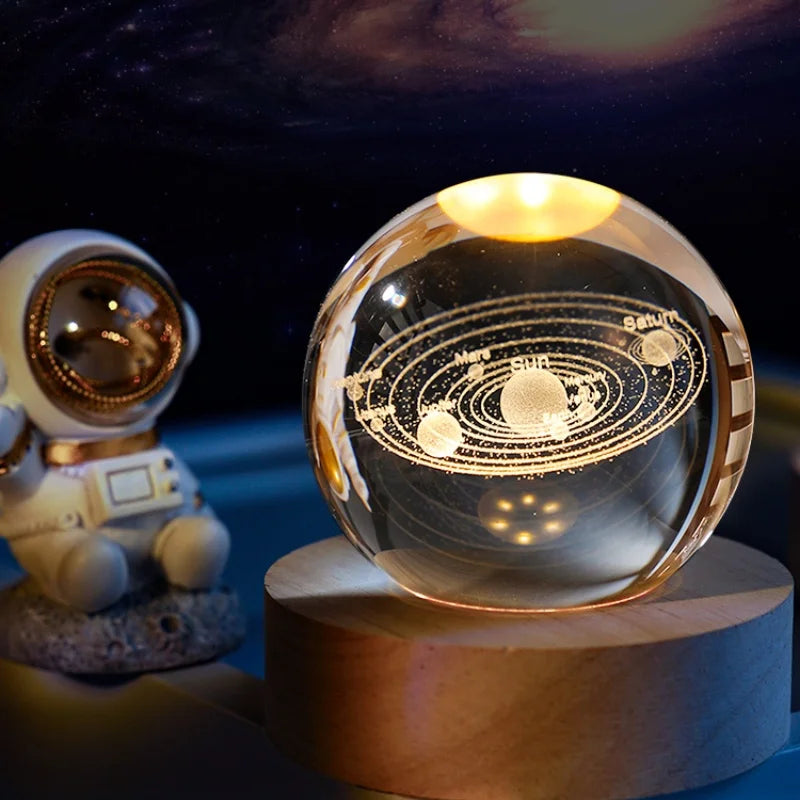 3D Globe Moon Crystal Balls