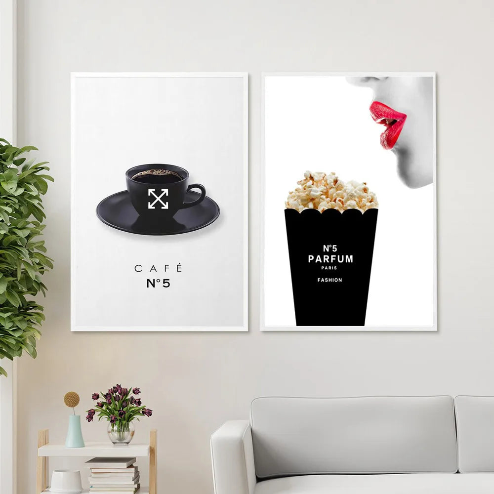 Nordic Luxury Minimalist Perfume Bottle Pop Art Prints Fashion Coco Poster