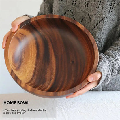 Kitchen Natural Wooden Fruit and Salad Bowl