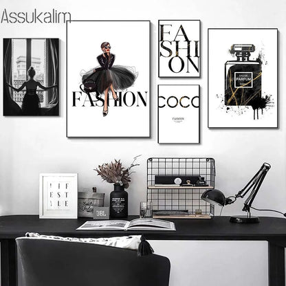 Fashion Posters Luxury Wall Poster Black Gold Print