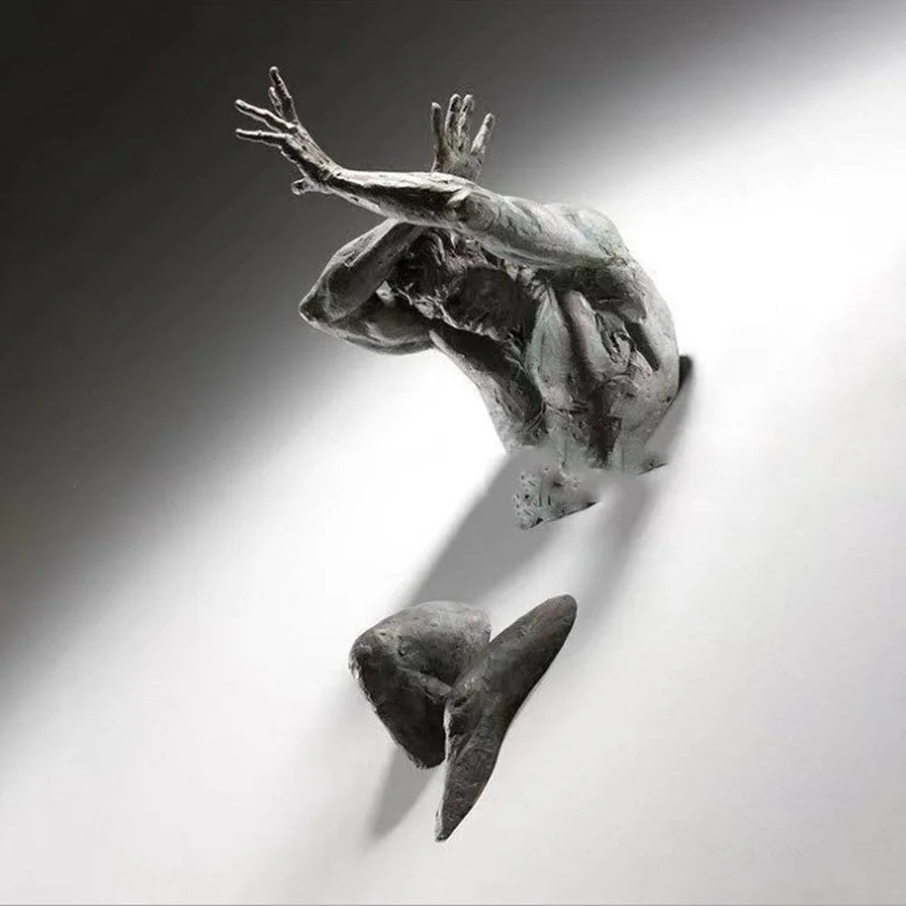 3D Through Wall Mounted Figure Sculptures