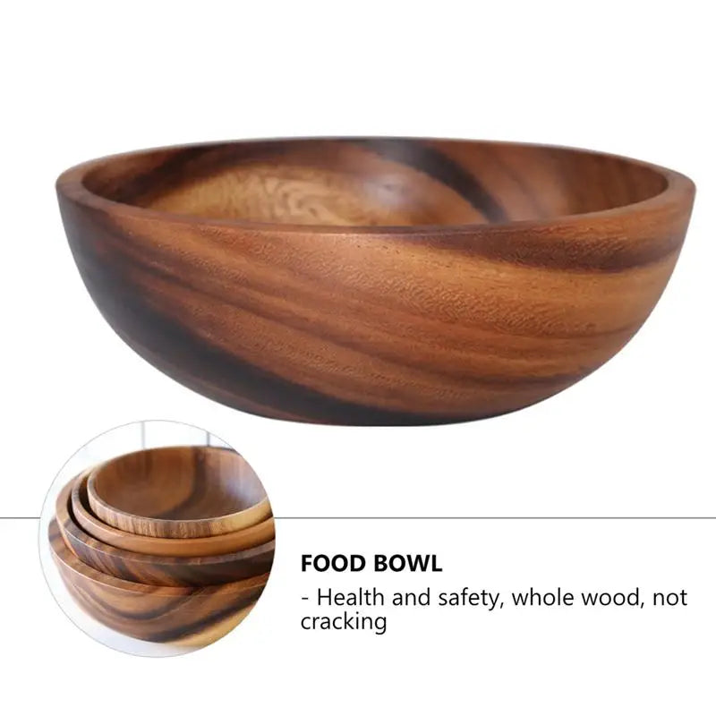 Kitchen Natural Wooden Fruit and Salad Bowl