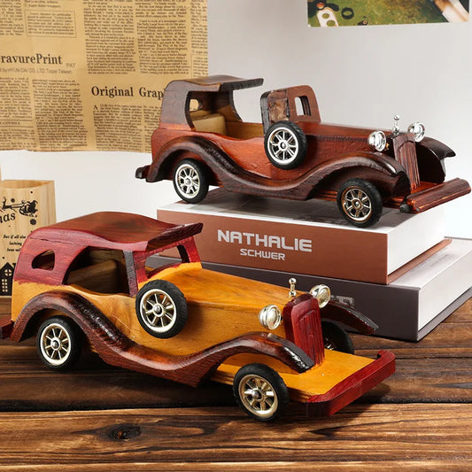 Creative Vintage Wooden Car Model Ornaments