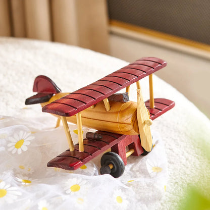 Nordic Interior Wooden Airplane Figurines