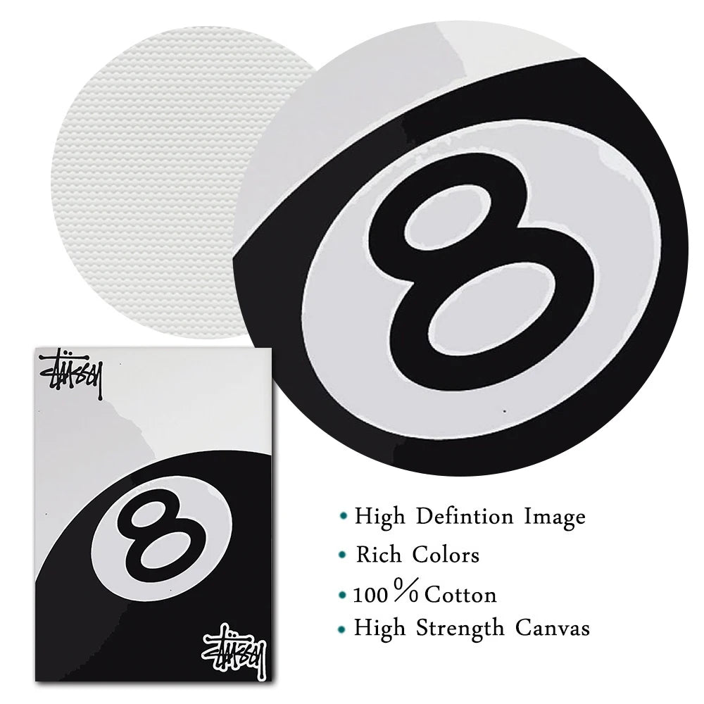 Creative Billiards Black And White Club Dice Posters