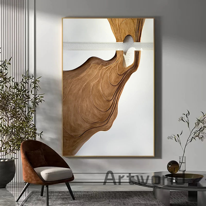 Abstract Art Wood Grain Nordic Wall Poster