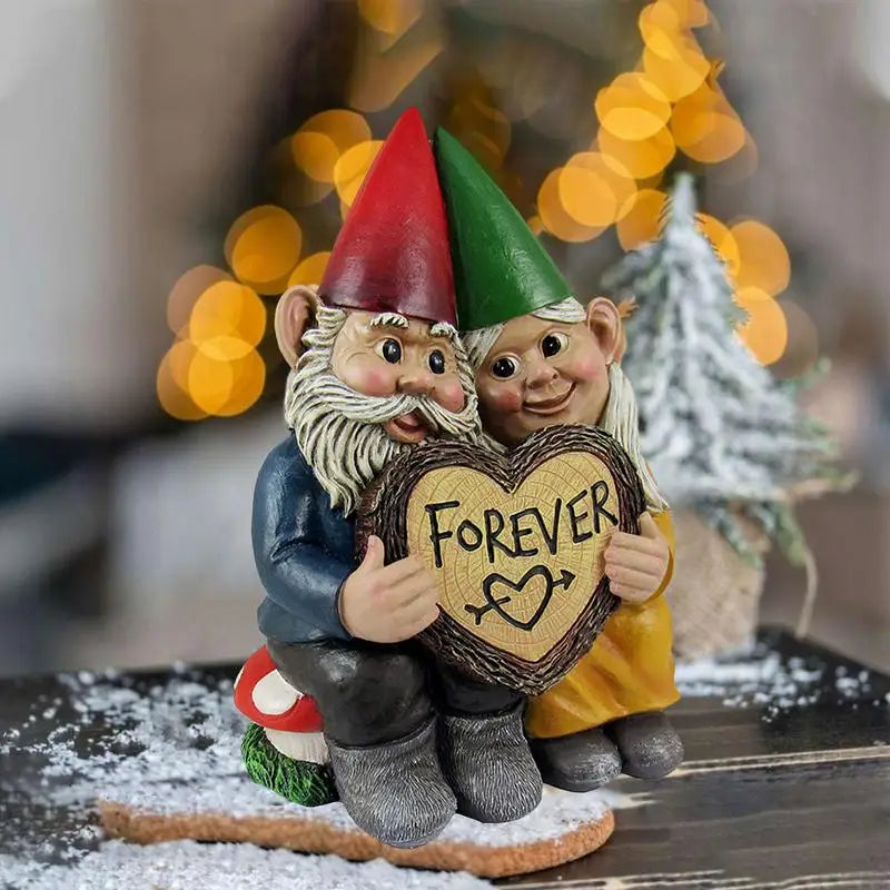 Funny Resin Couple Tomte Garden Figurines Ornaments