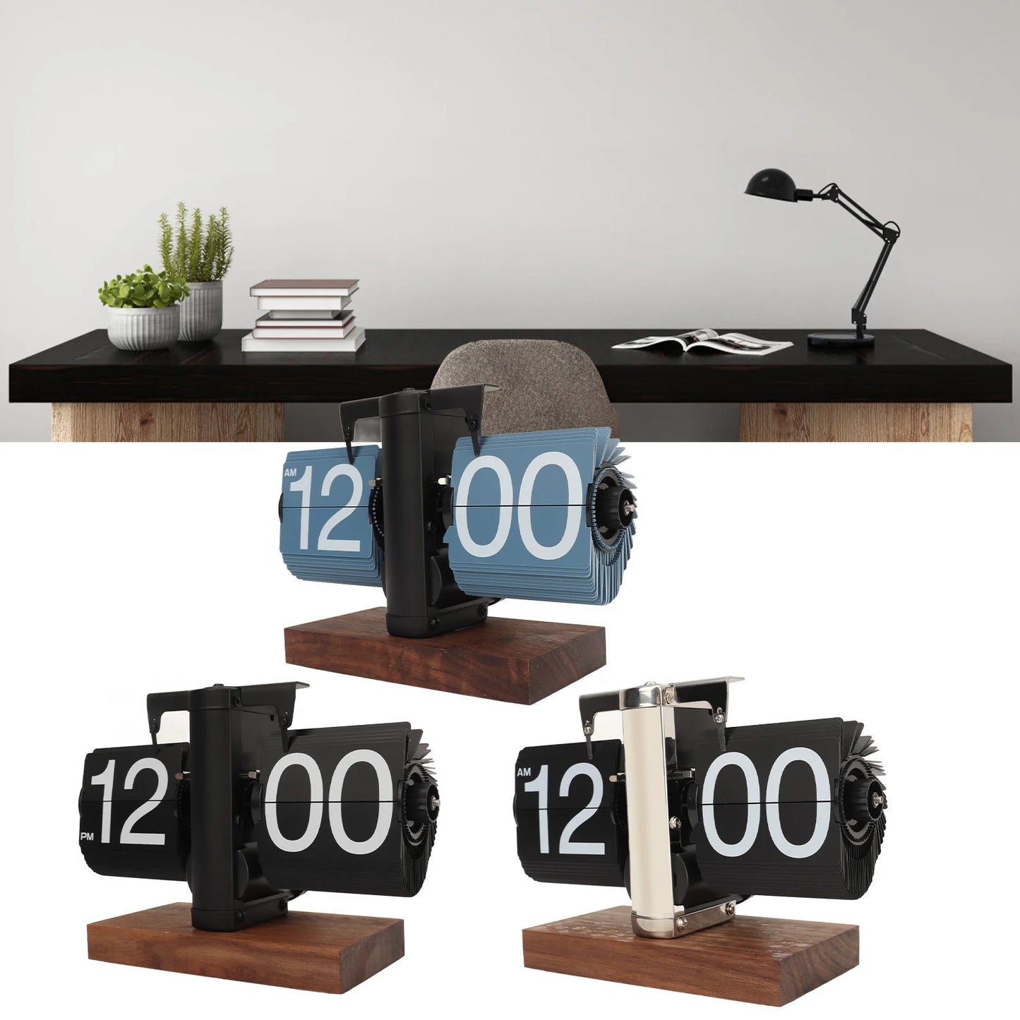 Digital Flip Down Clock Retro Automatic Turning