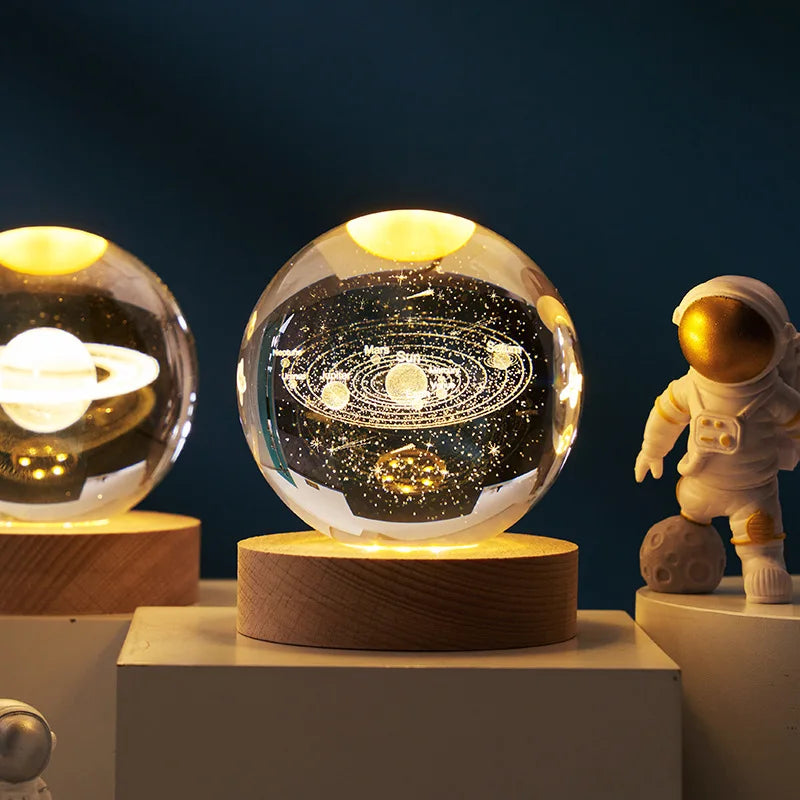 3D Globe Moon Crystal Balls