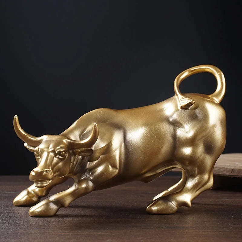 Wall Street Bull OX Statue Ornament For Home Decoration Accessories